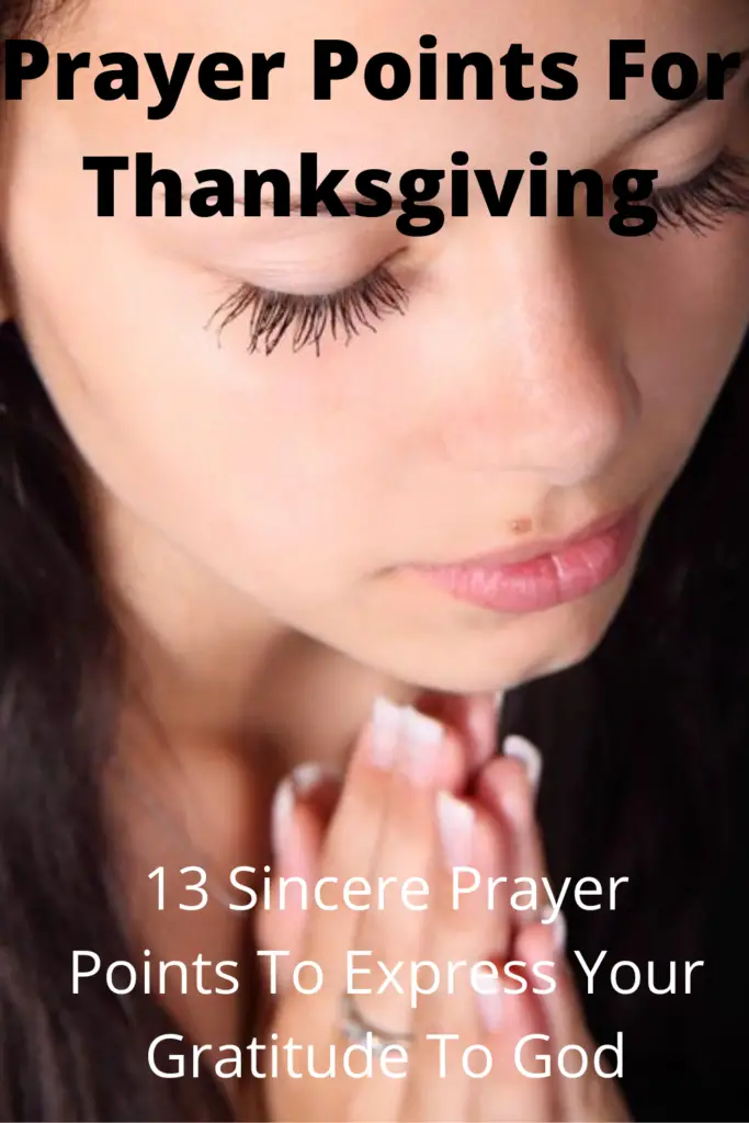 Prayer Points For Thanksgiving