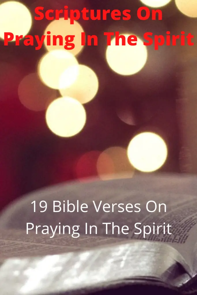 Scriptures On Praying In The Spirit