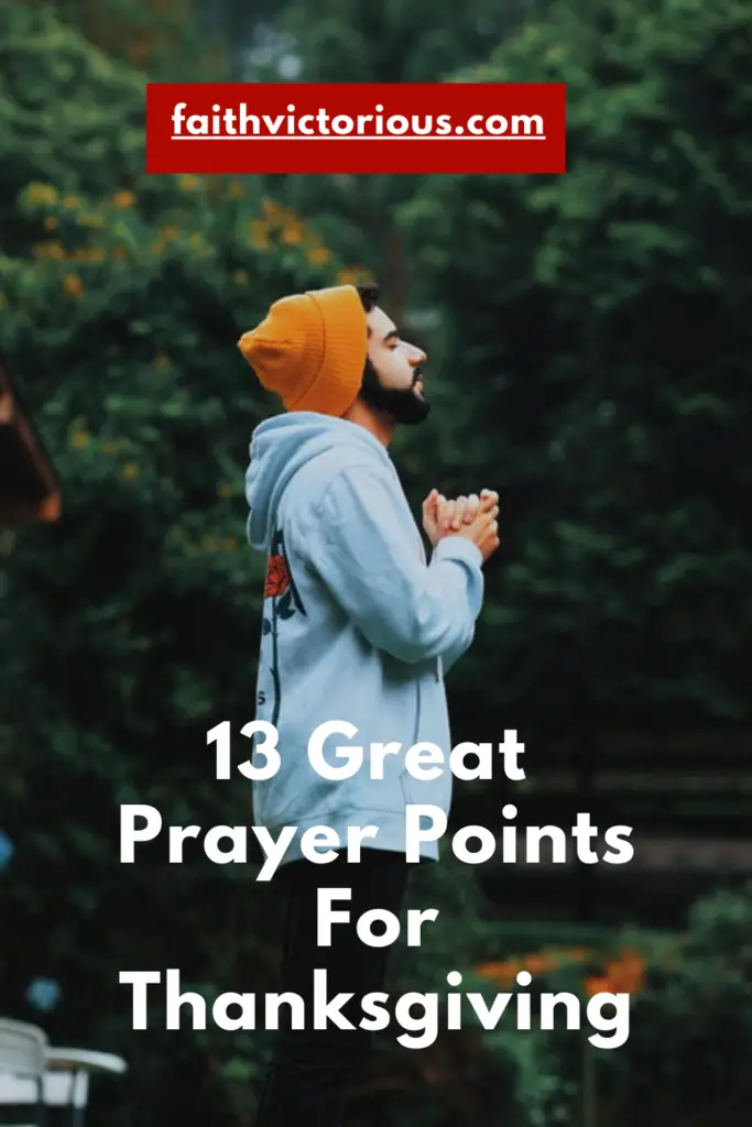 prayer points for thanksgiving 