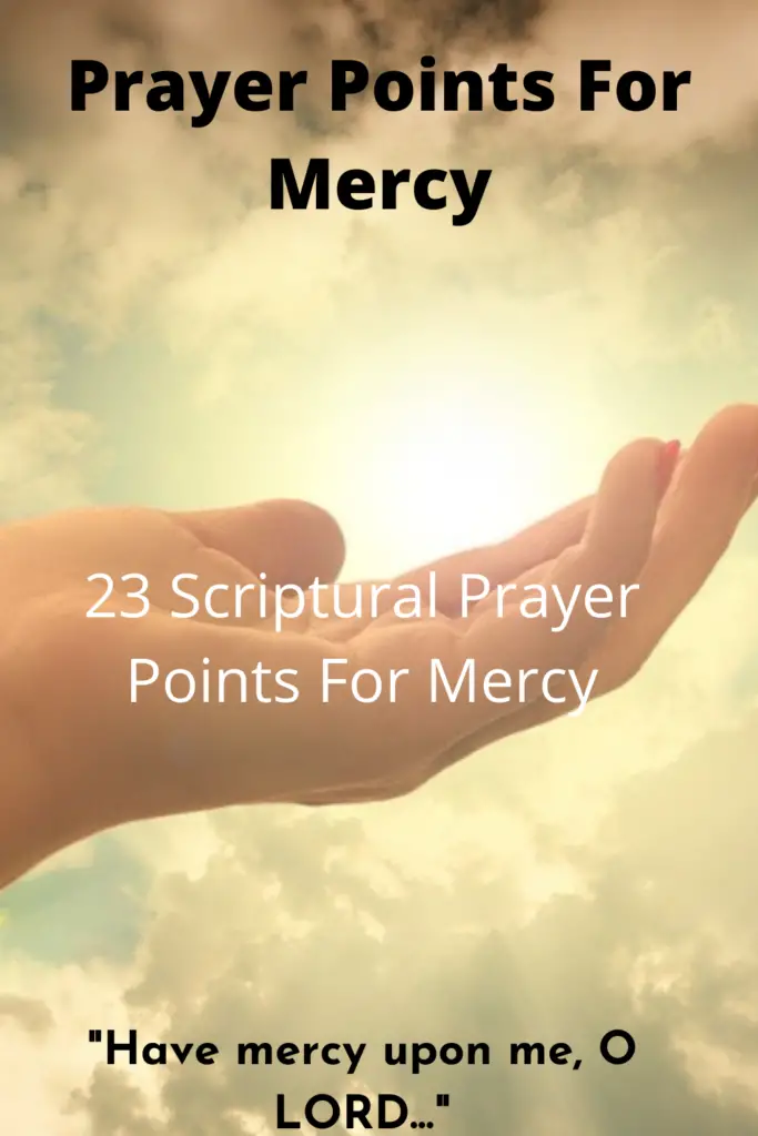 Prayer Points For Mercy