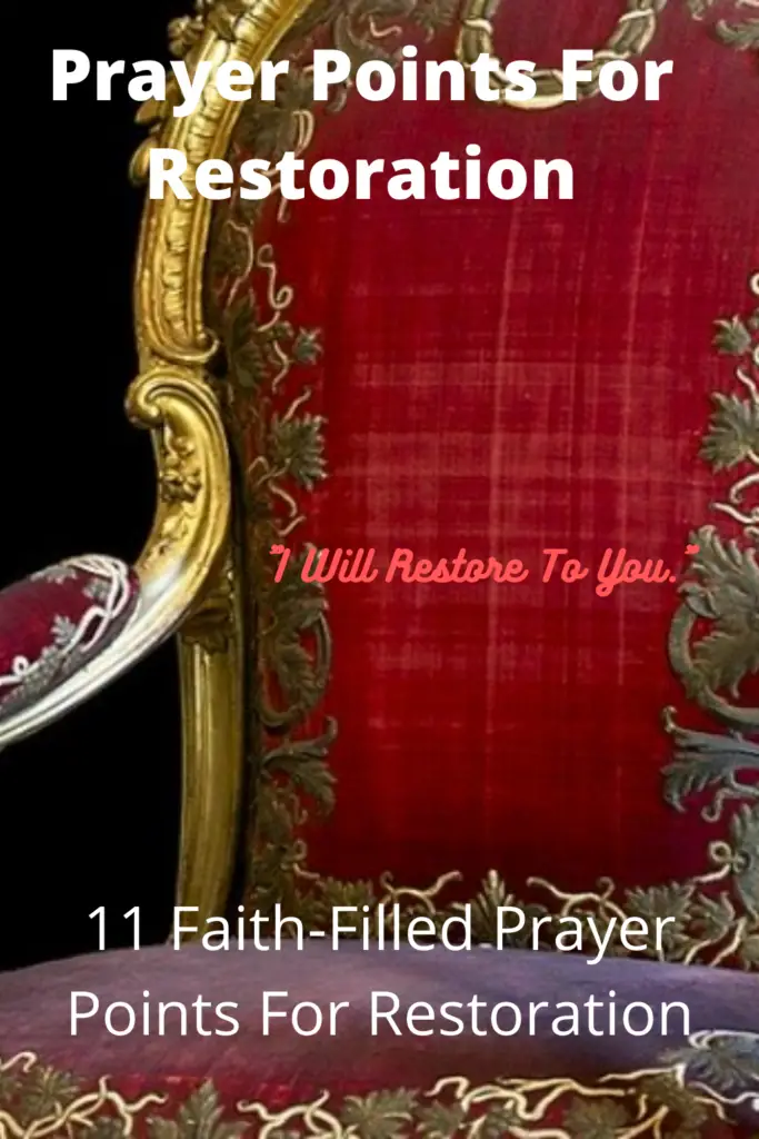 Prayer Points For Restoration