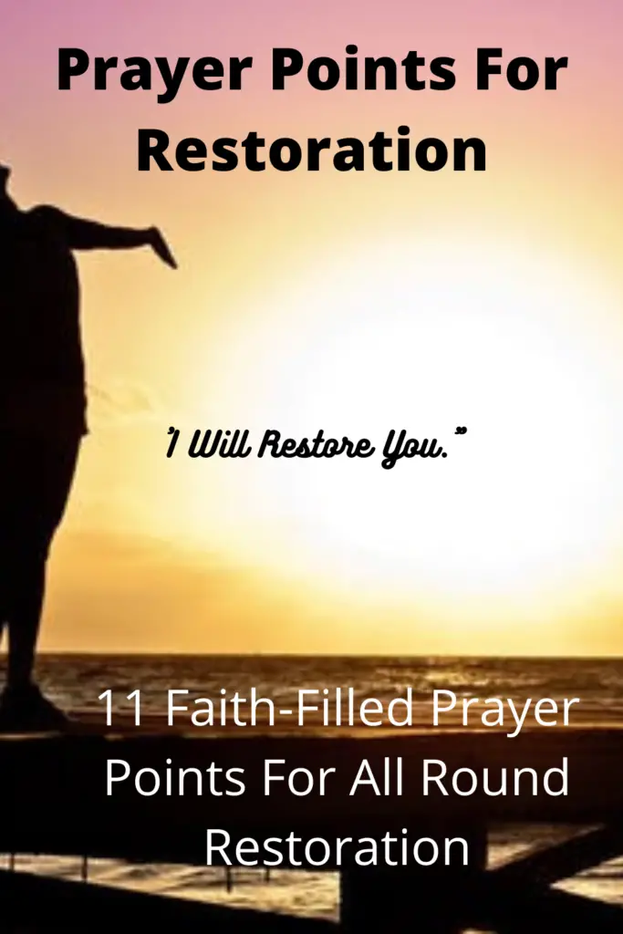 Prayer Points For Restoration