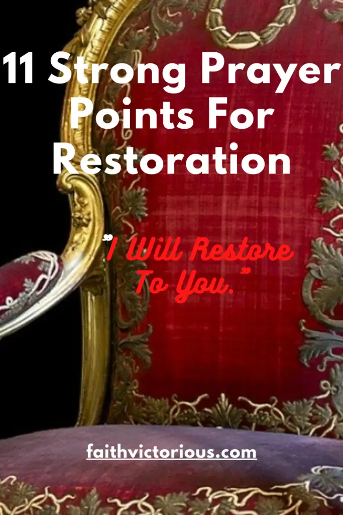 prayer points for restoration