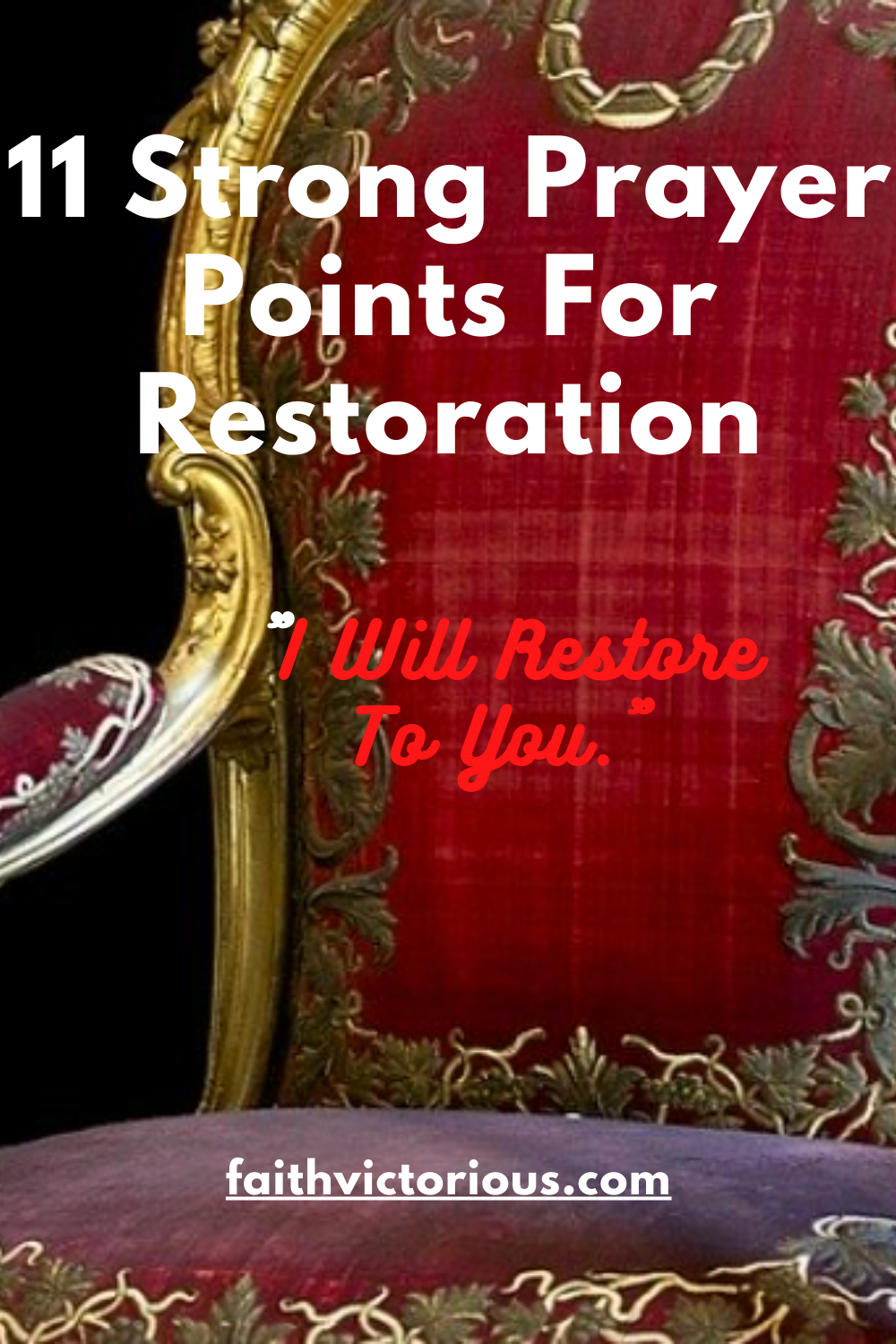 11 Strong Prayer Points For Restoration With Bible Verses Faith Victorious 4581