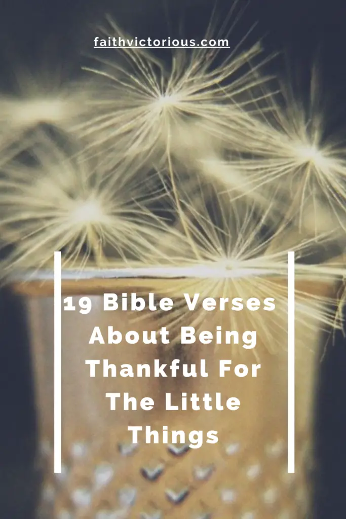 bible verses about being thankful for the little things