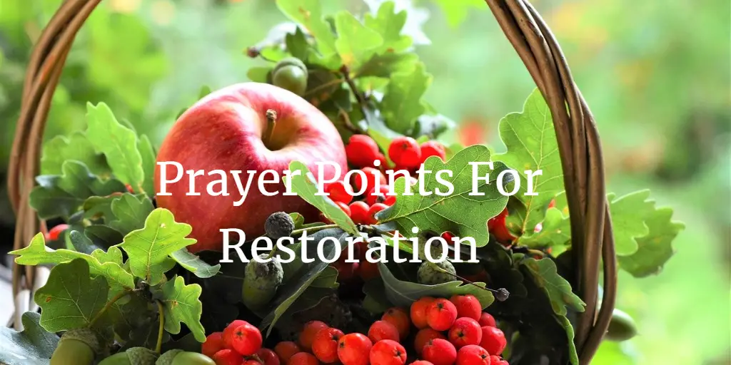 prayer points for restoration