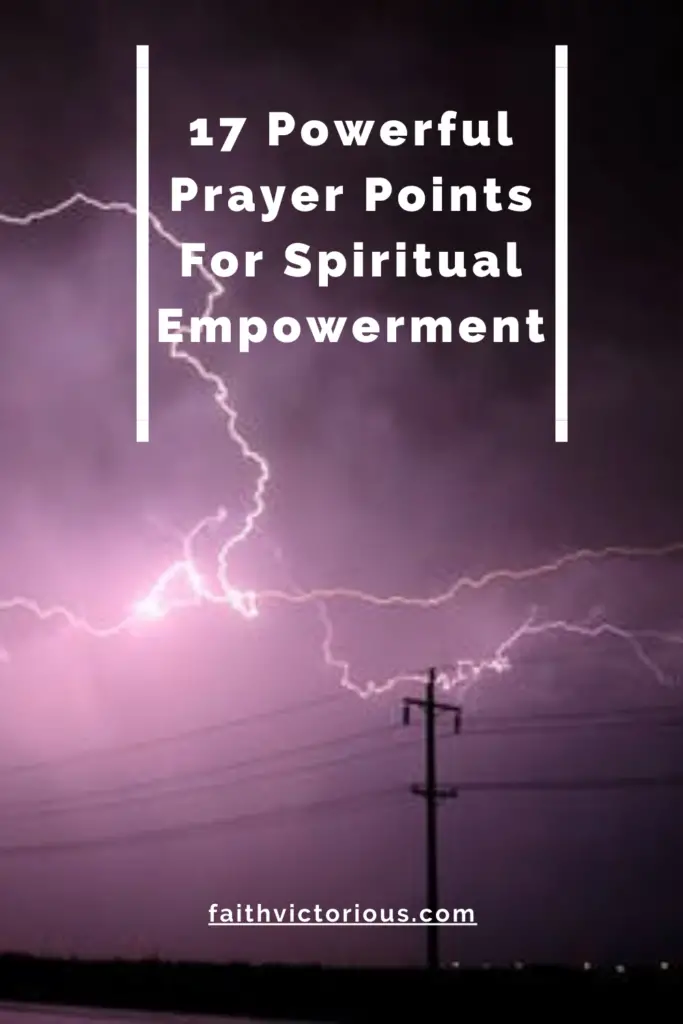 prayer points for spiritual empowerment