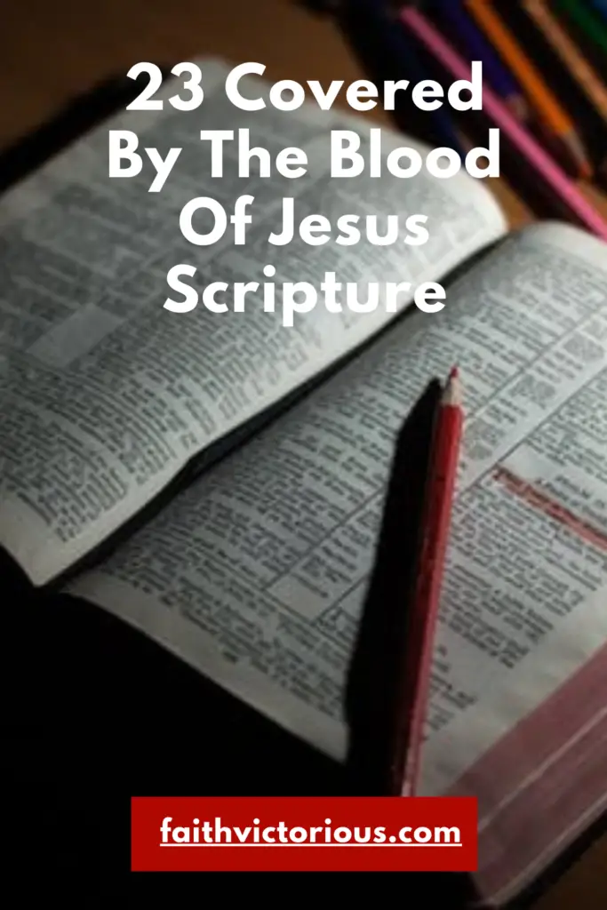 covered by the blood of Jesus Scripture