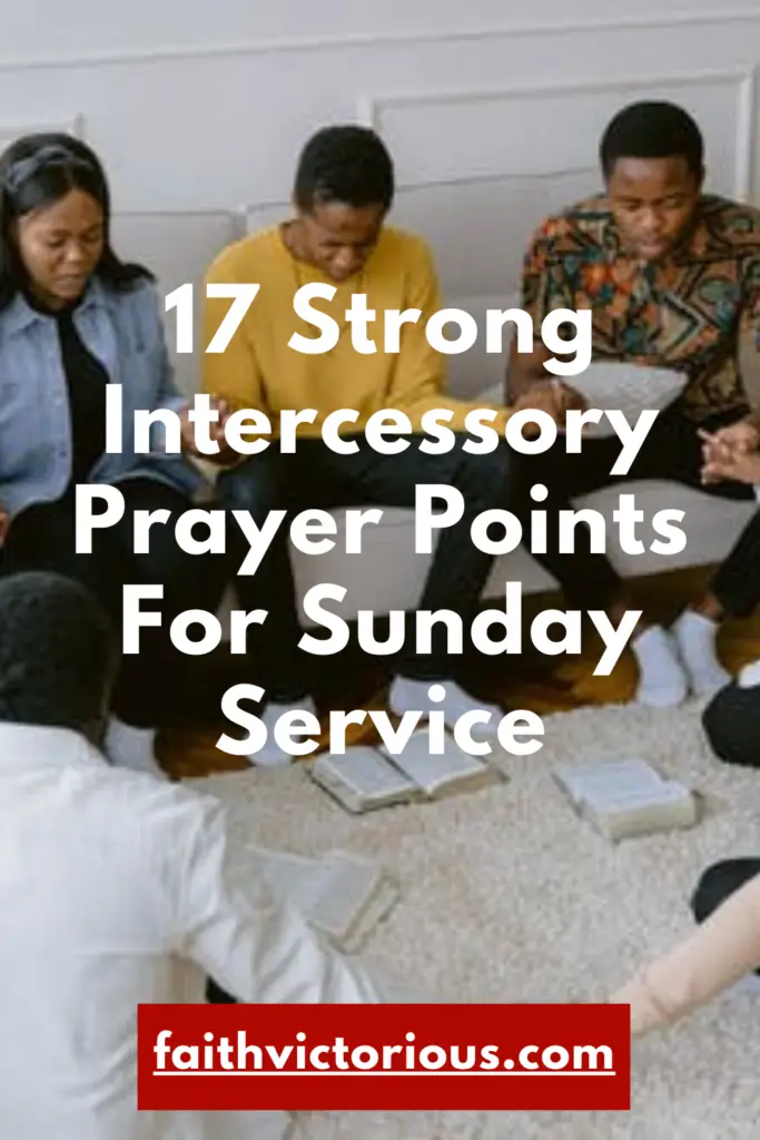 intercessory prayer points for Sunday service