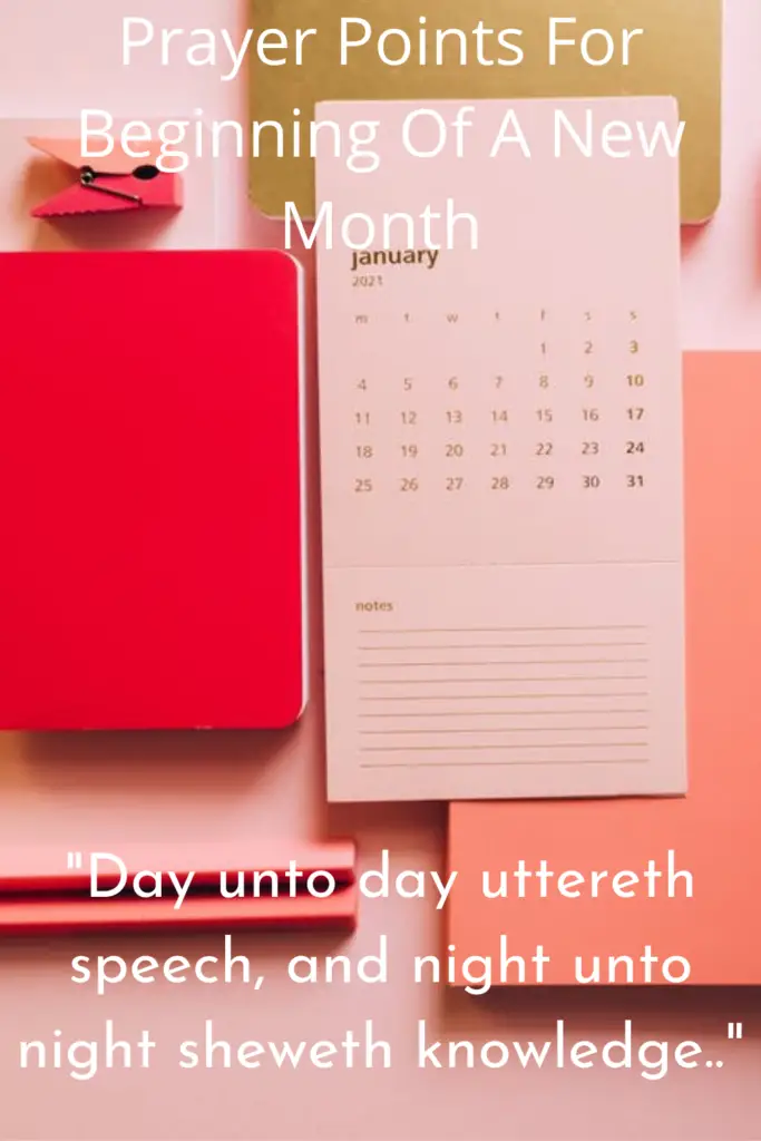 Prayer Points For Beginning Of A New Month