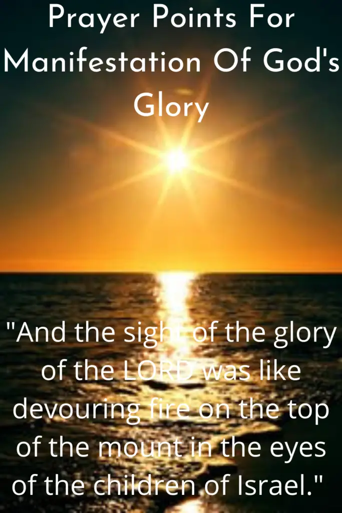 Prayer Points For Manifestation Of God's Glory