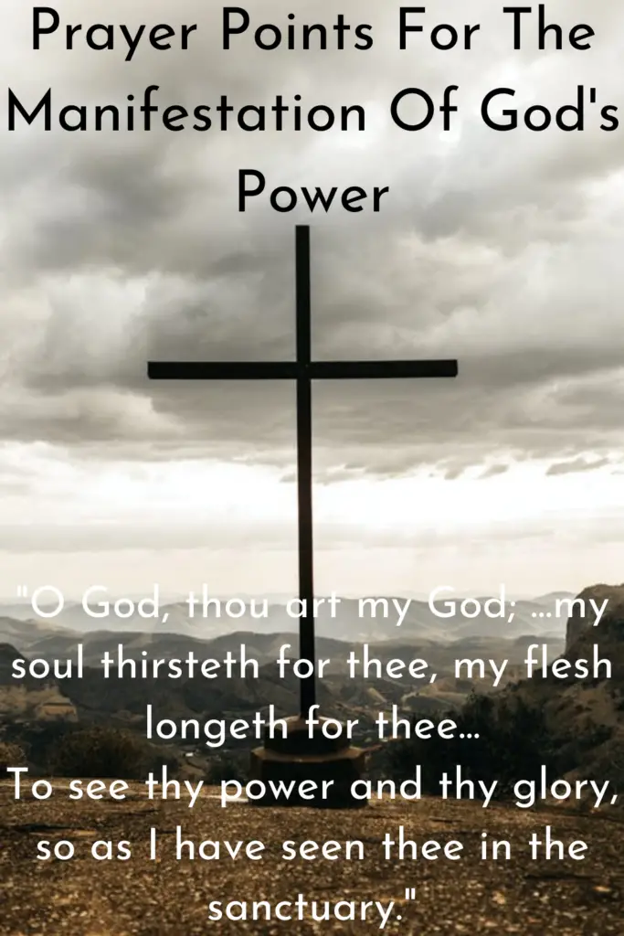 Prayer Points For The Manifestation Of God's Power