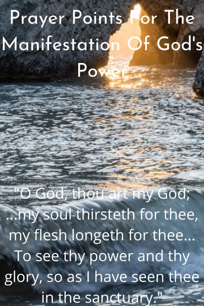 Prayer Points For The Manifestation Of God's Power