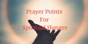 Prayer Points For Spiritual Hunger