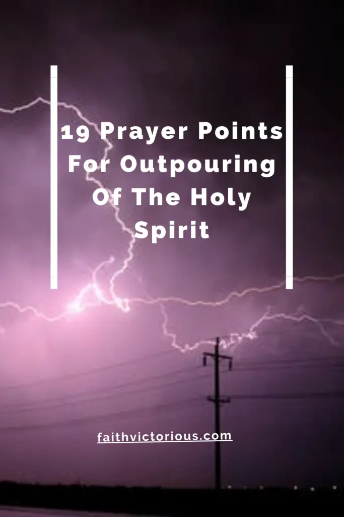 prayer points for outpouring of the holy spirit