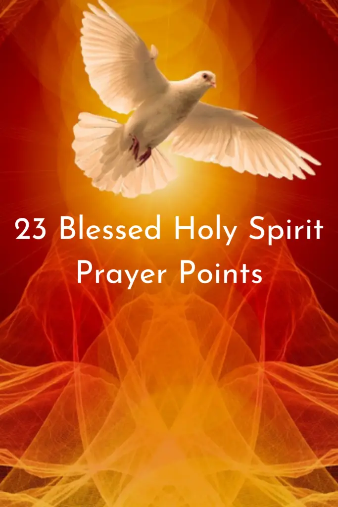 prayer points for the holy ghost
