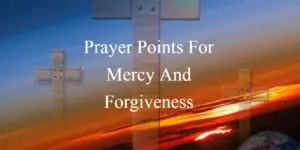 Prayer Points For Mercy and forgiveness