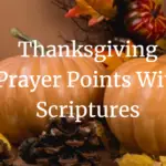 thanksgiving prayer points with scriptures