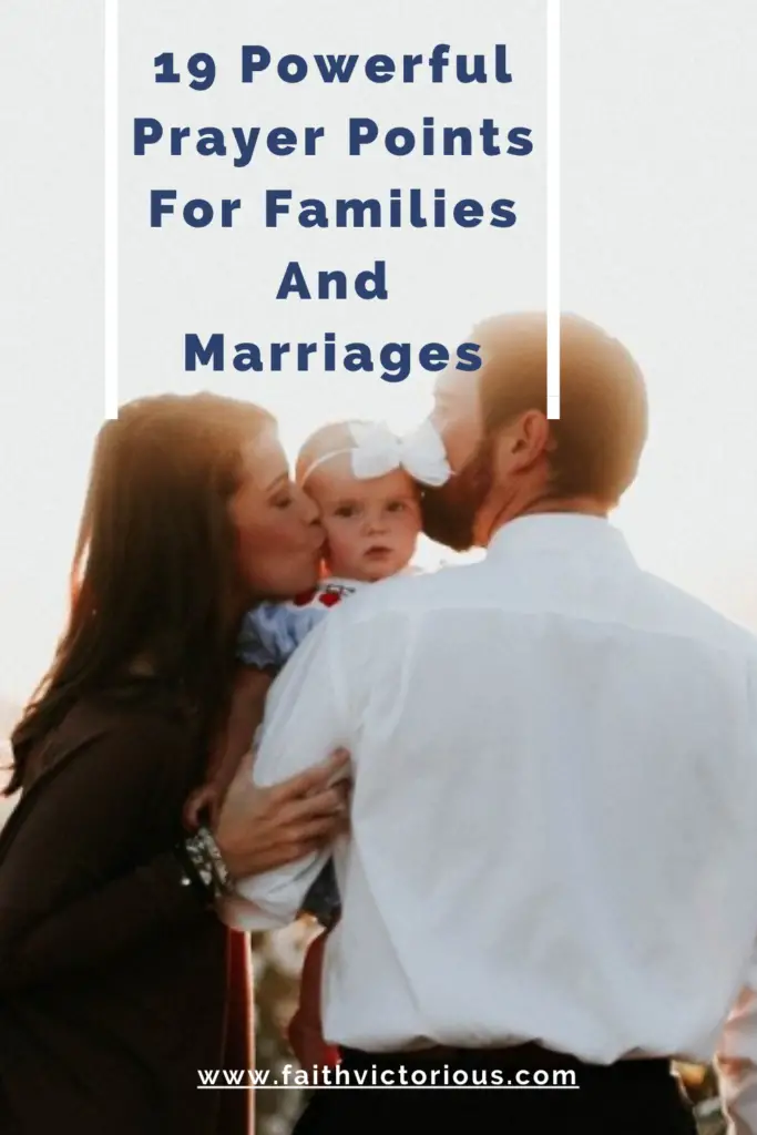 prayer points for families and marriages