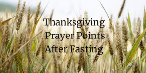 Thanksgiving Prayer Points after Fasting