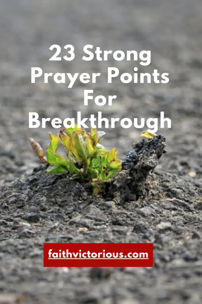 prayer points for breakthrough