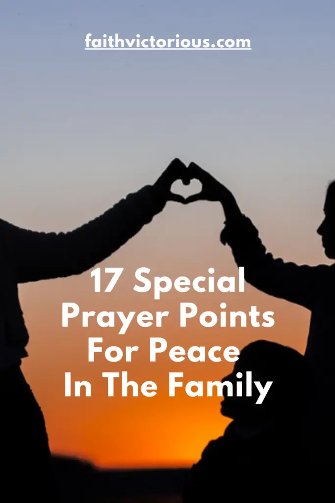 prayer points for peace in the family