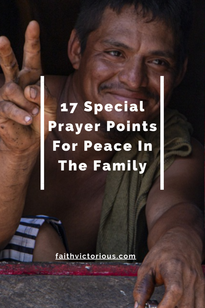 prayer points for peace in the family