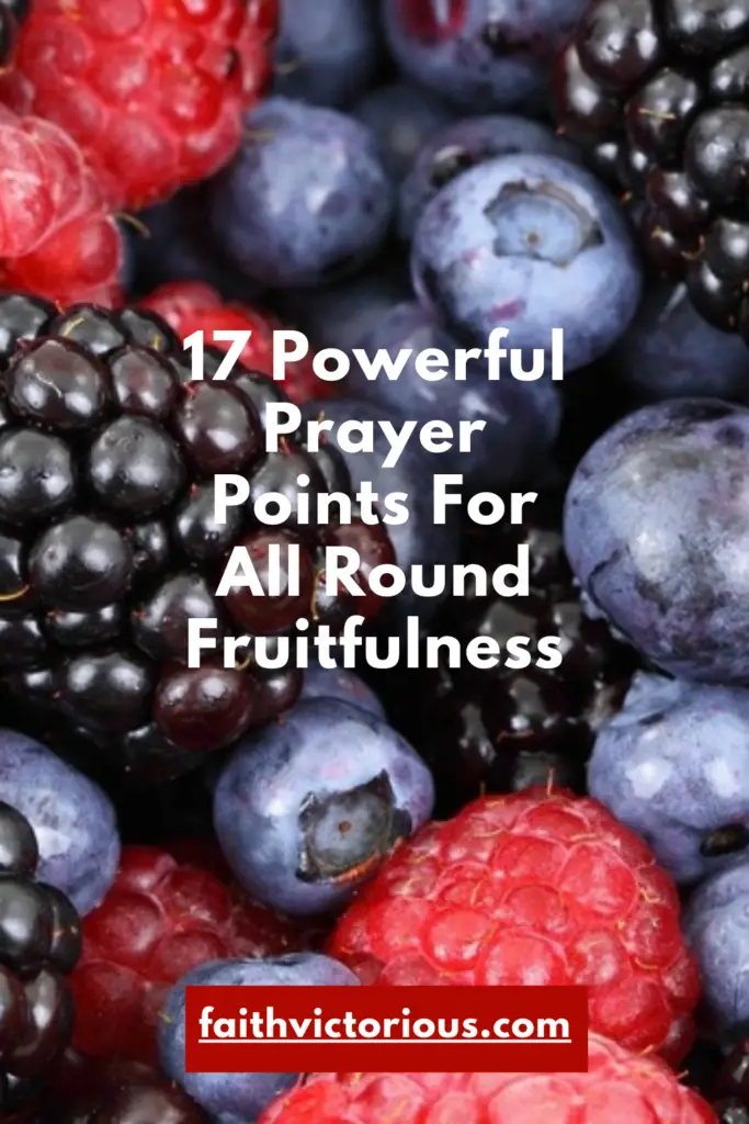prayer points for all round fruitfulness