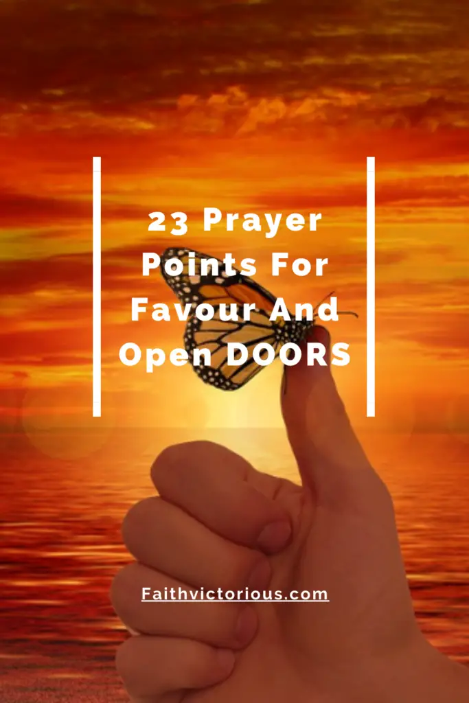 Prayer points for favour and open doors