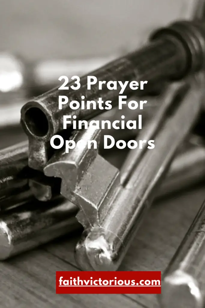 prayer points for financial open doors