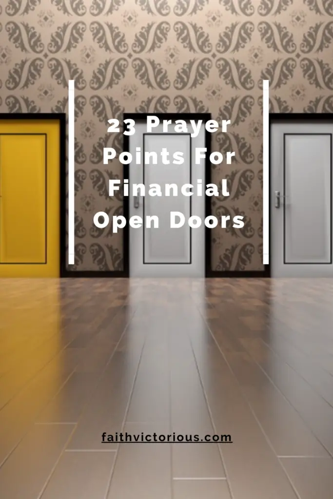prayer points for financial open doors