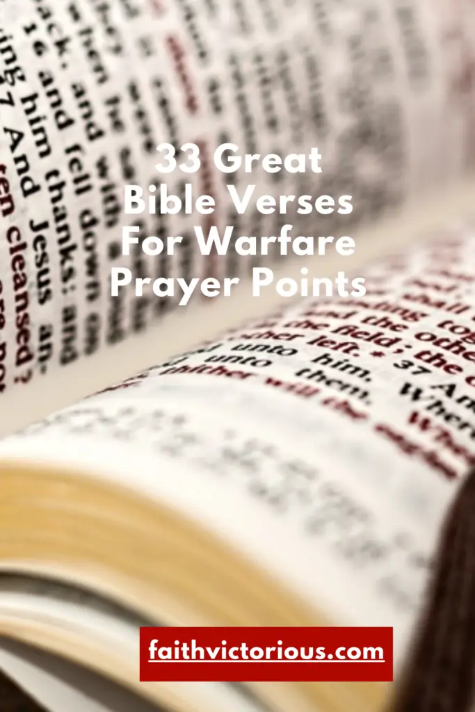 bible verses for warfare prayer points