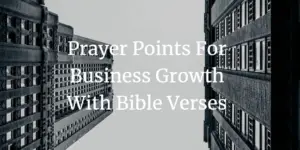 prayer points for business growth with bible verses