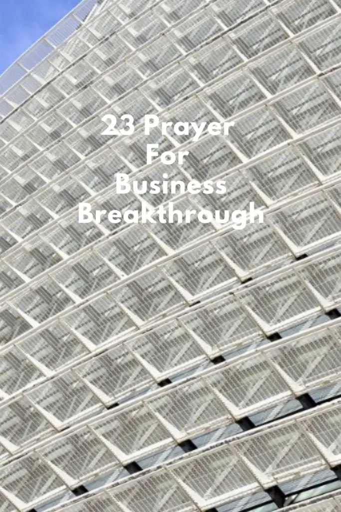 prayer for business breakthrough
