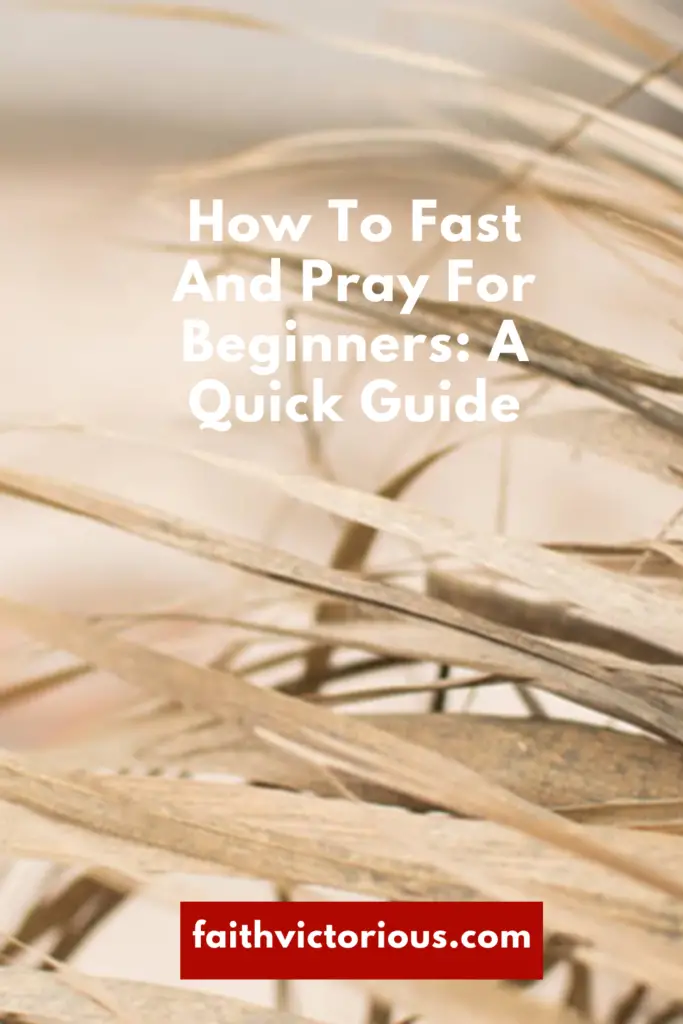 how to fast and pray for beginners