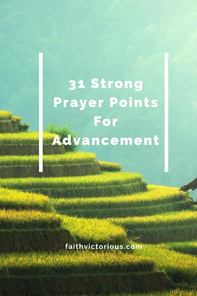 prayer points for advancement