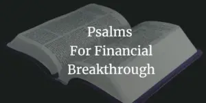 psalms for financial breakthrough