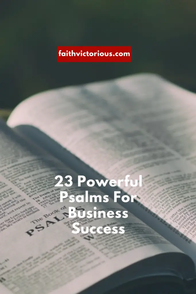 powerful psalms for business success