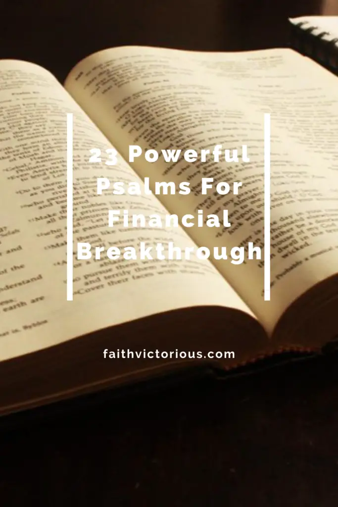 psalms for financial breakthrough