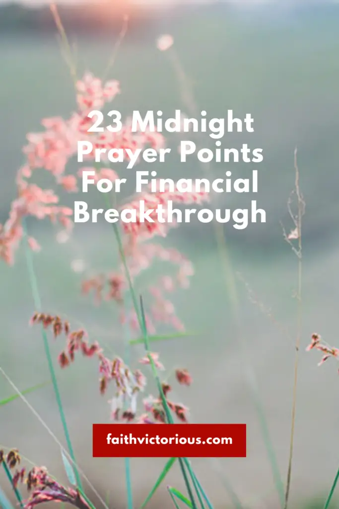 midnight prayer points for financial breakthrough