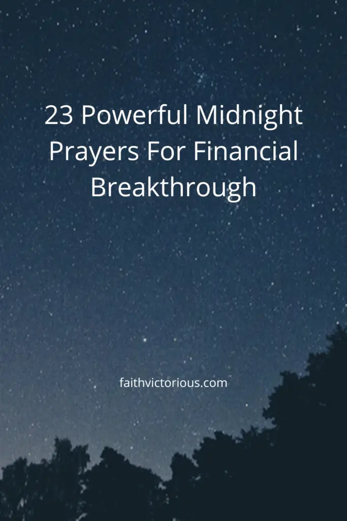 powerful midnight prayers for financial breakthrough
