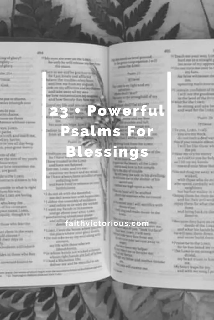 powerful psalms for blessings