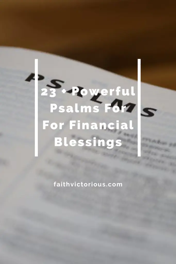 powerful psalms for financial blessings