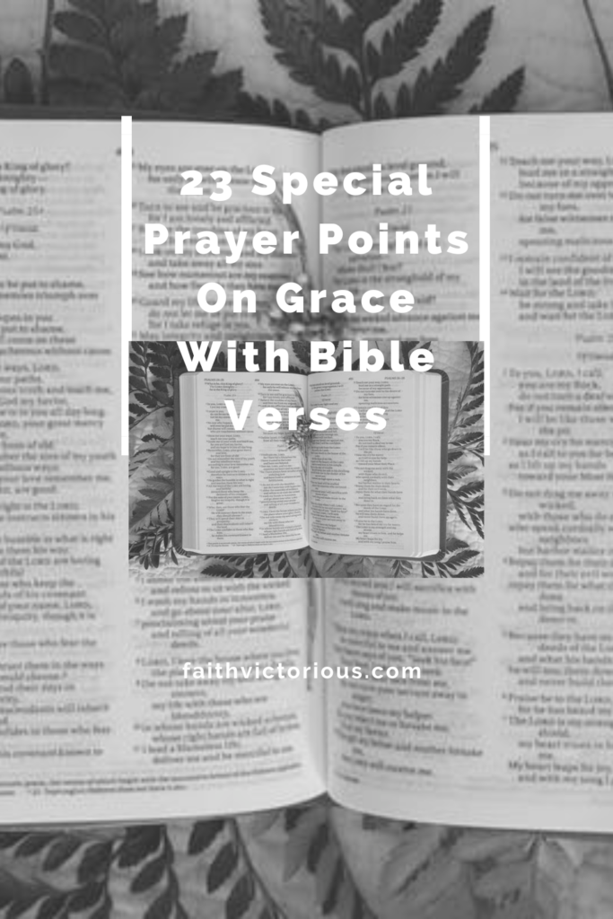 prayer points on grace with bible verses