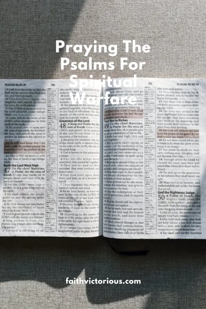 praying the psalms for spiritual warfare