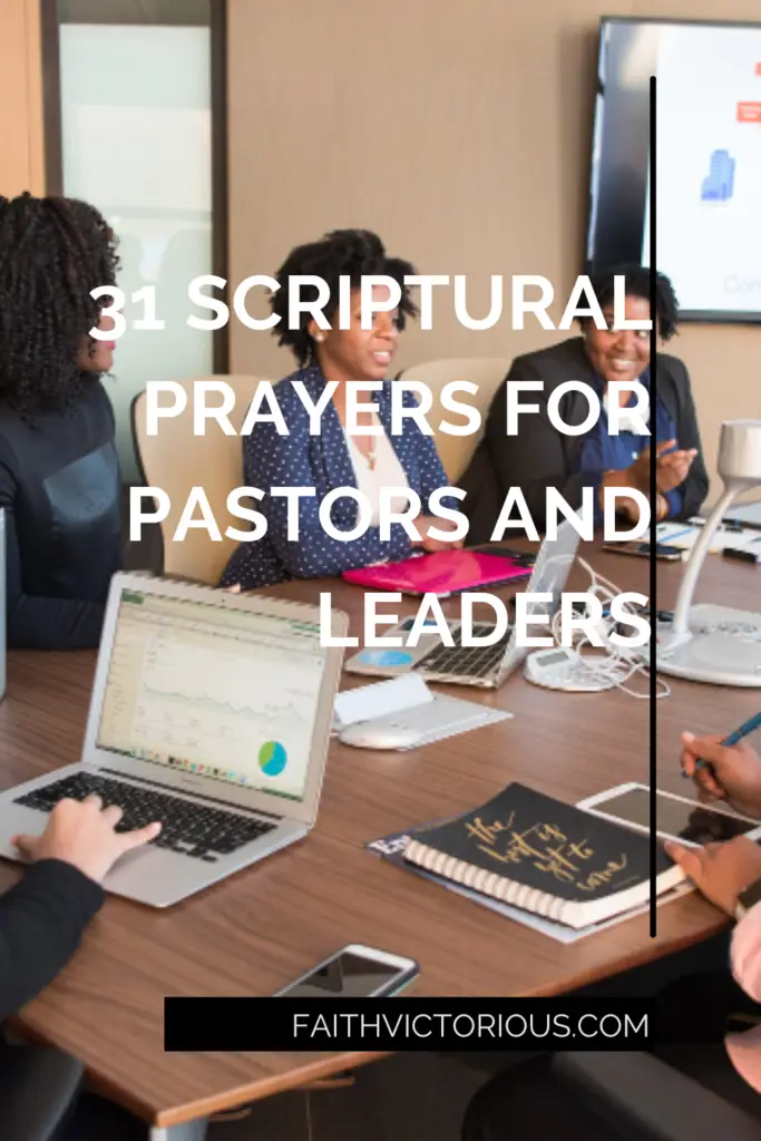 Scriptural prayers for pastors and leaders