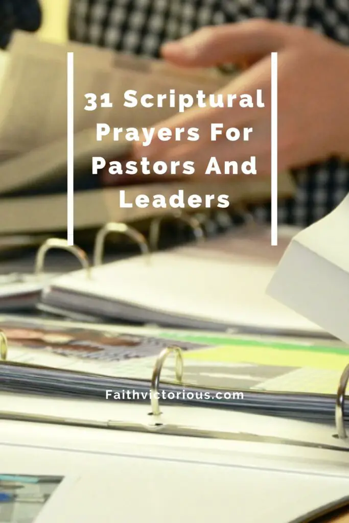 scriptural prayers for pastors and leaders