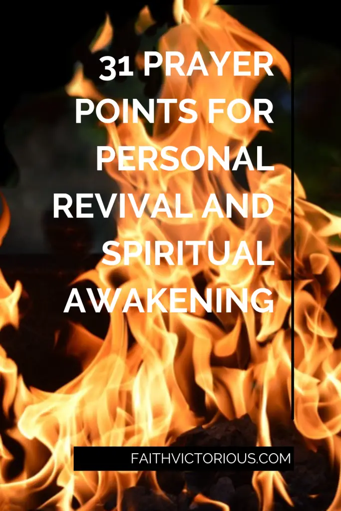 Prayer points for personal revival and spiritual awakening