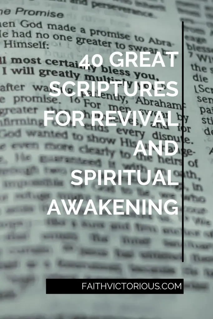 Scriptures for revival and spiritual awakening
