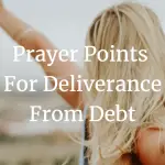 prayer points for deliverance from debt